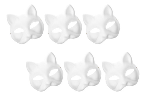 Máscaras De Papel Para Decoración Facial En Blanco, Hechas A