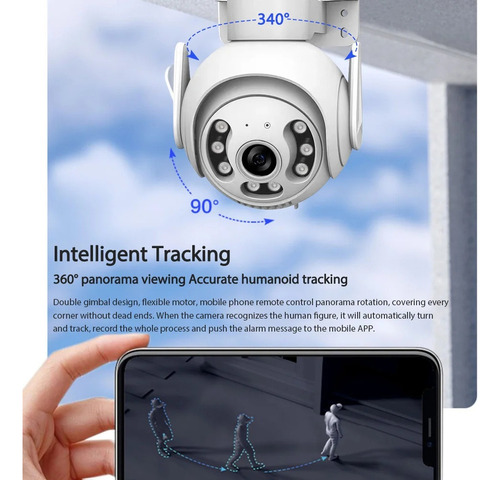 Jaa Cámara Ip Con Wifi Para El Hogar,5mp Ptz, V380 Pro