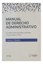 Comprar Manual De Derecho Administrativo 2025 \u002F Balbín