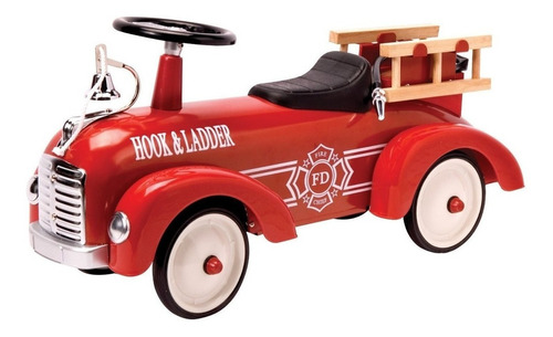 Carrito Tipo Antiguo Schylling Speedster Camión De Bomberos Color Rojo