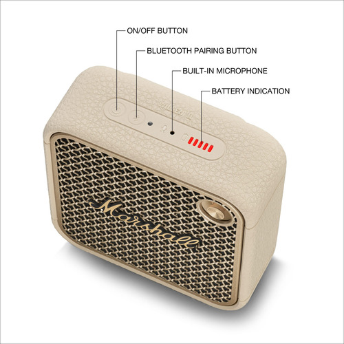 Altavoz Portátil Bluetooth Marshall Willen Ii Cream