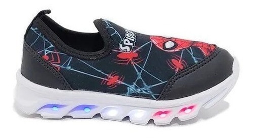 Zapatillas Spiderman Hombre Araña Con Luz Led 23-34 Children