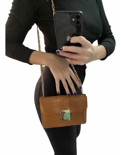 Bandolera Mujer Porta Celular Mini Bag Morral Tapa Cierre 