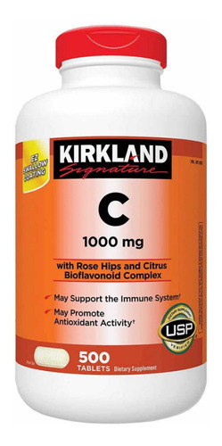 Vitamina C  1000mg Concentrada 500 Tabletas Original Eeuu
