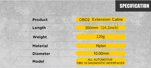 Cable De Extensión Autool Obd2 De 16 Pines, Conectores De Es