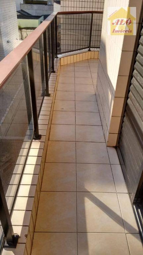 Apartamento Com 2 Dormitórios À Venda, 106 M² Por R$ 300.000,00 - Vila Guilhermina - Praia Grande/sp - Ap1073