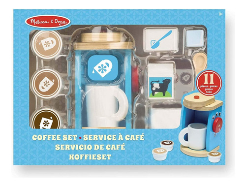 Melissa & Doug Juego De Cafetera Color Azul