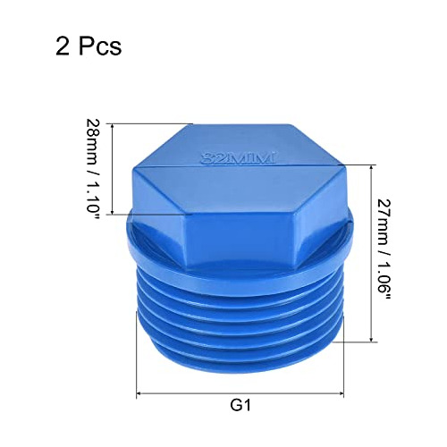 Tapón De Rosca De Pvc Cabeza Hexagonal G1 Rosca Macho ...