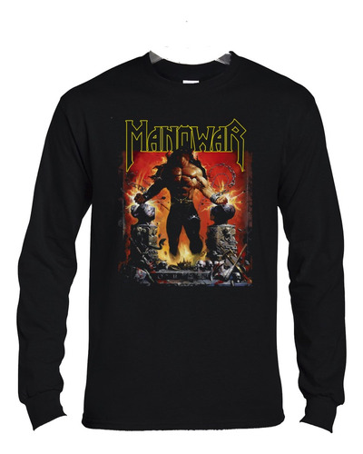 Polera Ml Manowar Poster Warrior Metal Abominatron