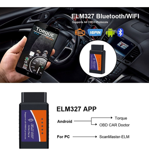 Escáner Automotriz Obd2 Elm327 Multimarca Wifi Sw V2.1 V1.5