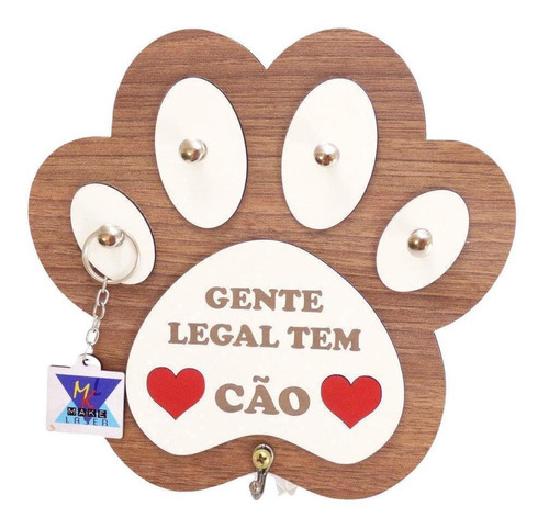 Porta Chave E Coleira Gente Legal Tem Cão