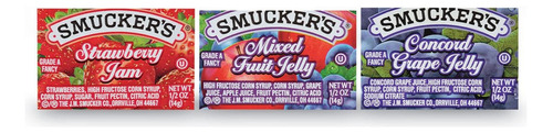 Smucker's Mermelada De Fresa, Frutas Mixtas Y Surtido De Jal