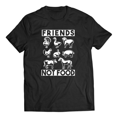 Remera Friends Not Food Vegan Vegano Antiespecista Animales