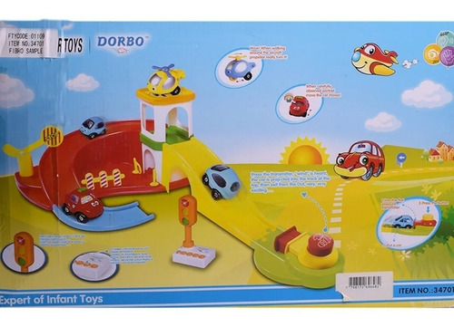 Imagen 2 de 10 de Pista De Auto Y Helicoptero Primer Infancia C/lanzador Fibro