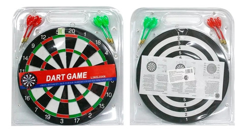 Juego De Dardos Tiro Al Blanco Reversible Madera