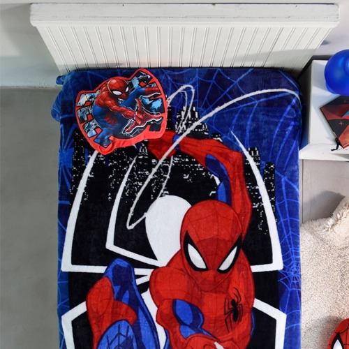Frazada De Spiderman Hombre Araña Flannel Microfibra