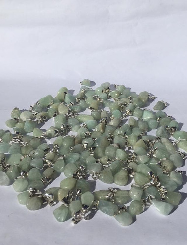 Imagen 2 de 4 de Dijes De Aguamarina Con Electroplate X Unidad- Piedras.pablo