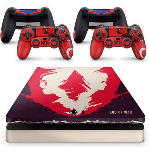 Skin Adesivo Protetor Para Ps4 Slim God Of War Kratos B2