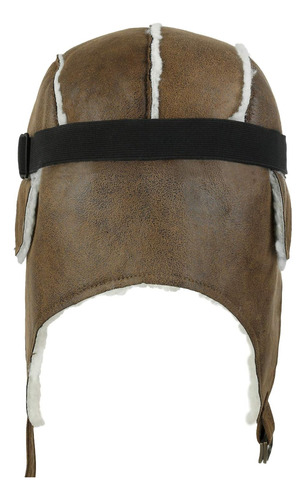 Sombrero Tipo Aviador Invierno Medium Blanco, Marrón Claro