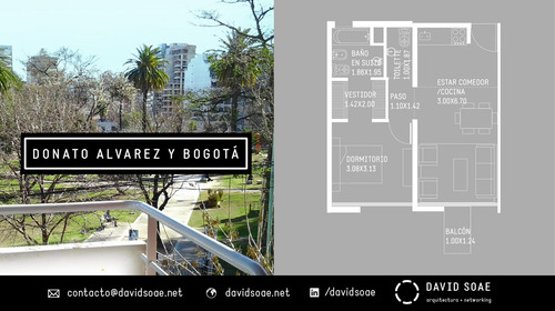 Departamento 2 Ambientes En Caballito, Frente A Plaza Aramburu