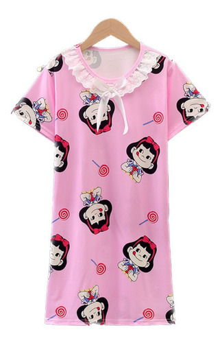 Camisa De Dormir. Pijama Niña Verano Algodón,talla Grande