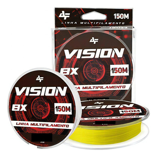 Linha Multi. Albatroz Vision 8x 0,20mm 25lbs 150m Amarela