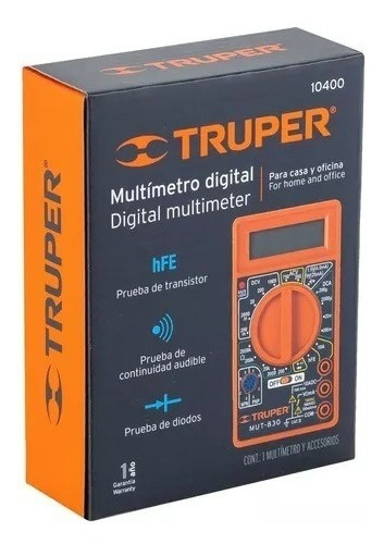 Amperimetro Tester Digital Multimetro Prueba Diodo Transitor