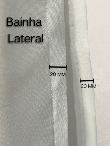 Cortina Gaze De Linho Com Forro 4,00x2,50 Trilho Suiço Duplo