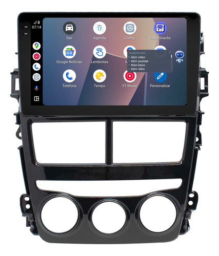 Multimidia Toyota Yaris Octacore Android 14 4gb 9p Voz 4g