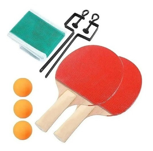   Raquetas / Paletas + 3 Pelota + Red De Pinpon