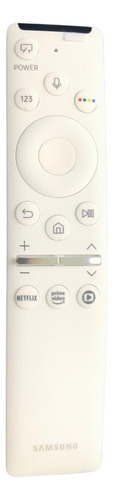 Controle Samsung Smart Tv 4k Com Comando Globo Play Branco