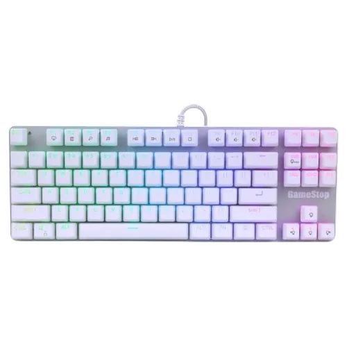 Teclado Mecanico Gamer Blanco Rgb Switch Cafe Gs200-b