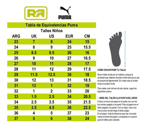 Periódico facil de manejar Complejo Tabla De Tallas Zapatillas Puma Niños Chile Sale, 50% OFF |  www.bridgepartnersllc.com