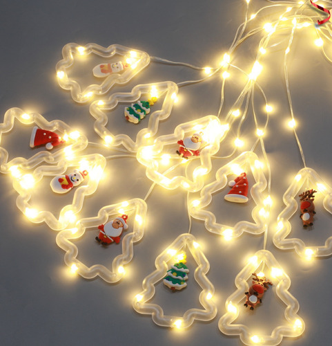 Cortina De Luces Led Decorativas Colgantes 3d De Navidad Luces Color Cálido
