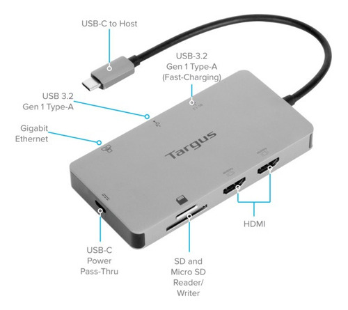 Docking Station Targus Usb-c Dual Hdmi 4k Con Pd 100w