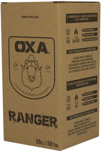Imagen 9 de 9 de Termo De Acero Inoxi 20oz/591ml Oxa Conserva Frío Y Caliente
