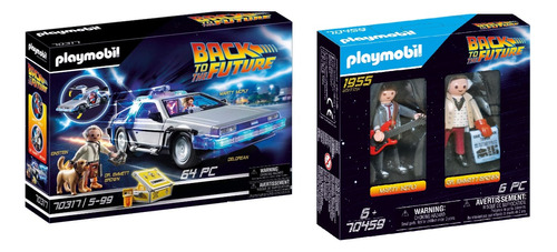 Playmobil Delorean Volver Al Futuro Marty Mcfly Doc Brown