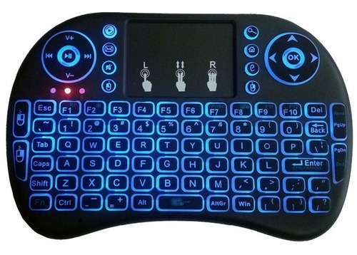 Mini Teclado Inalámbrico Airmouse Android Smart Tv Iluminado