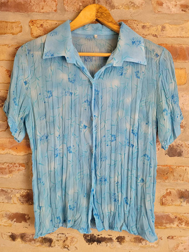 Camisa Gasa Vintage Estampada - Talle M
