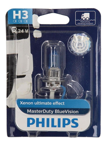 Imagen 1 de 6 de Lampara H3 (13336) 24v 70w Pk22s Master Duty (blue) Universa