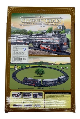 Imagen 2 de 2 de Tren Clásico Con Rieles 9 Piezas A Baterias