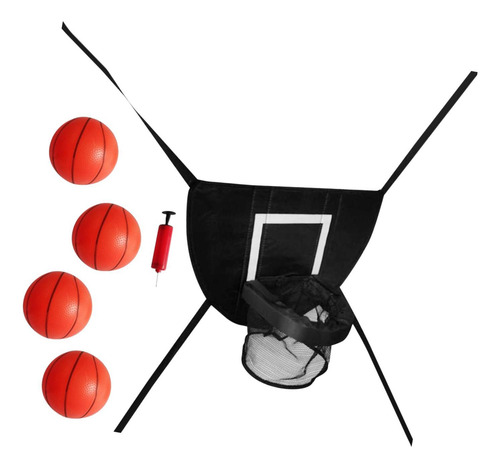 Juego De Accesorios De Aro De Baloncesto De Trampolín Con 3