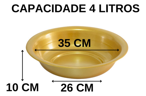 Bacia Cor Dourada N35 (4 Litros) - P/ Usar Em Lavanderia