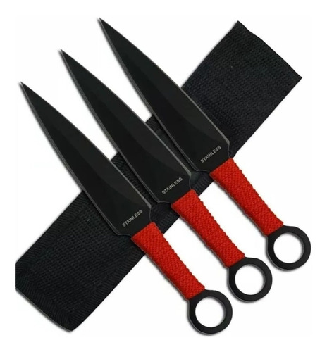 Set 3 Daga Kunai Cuchillo Japones Militar Cuchillo De Lanzar