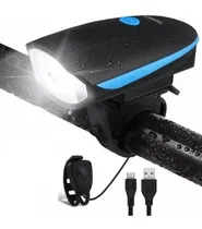 Comprar Farol Luz Led Delantera 250lm Recargable Con Bocina - Bici