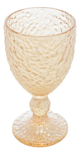 Taça De Água Lyor Petra De Cristal Martelado Âmbar 320ml