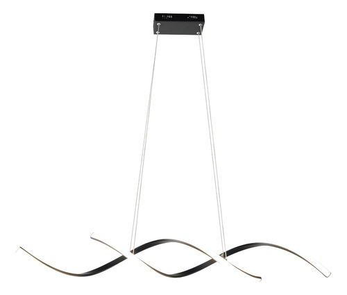 Luminária Pendente Led Espiral Dna Moderno Mesa E Sala 3000k Estrutura Preto 110v/220v
