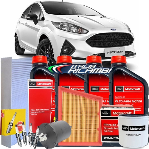 Kit Revisao 40.000 Km 5w20 Ford New Fiesta 1.6 2017 2018 19