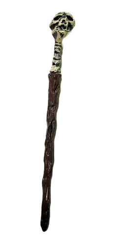 Varita Mágica 44cm Cetro Hechicero Serpiente Calavera Cospla