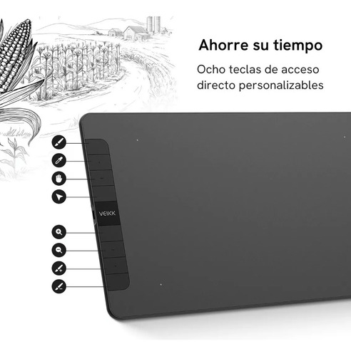 Qmx Tablero Digital Gráfico De Dibujo A Mano Veikk Vk1060